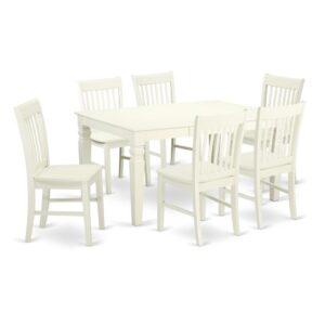 Outfit your dining room in effortless style with this essential 7 Piece Dining Set