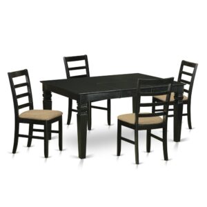 The dining room table set features a medium-sized rectangle table