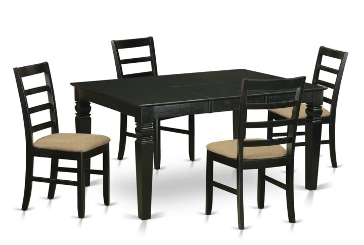 The dining room table set features a medium-sized rectangle table