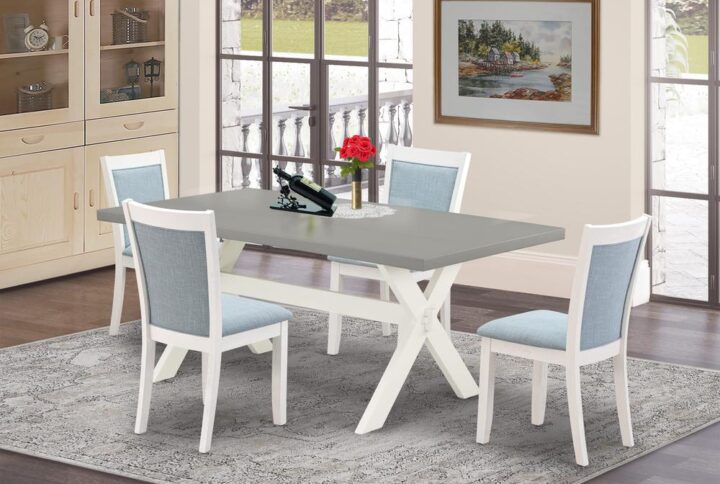 East West Furniture Modern Dining Table Set