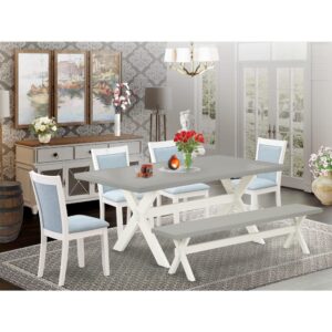 East West Furniture Mid Century Modern Dining Table Set