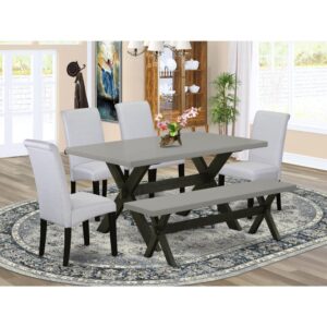 Our Dinette Set  Adds A Touch Of Elegance To Any Dining Room That You And Your Family Will Absolutely Enjoy. The Elegant Dining Room Set  Includes A Wood Kitchen Table And A Mid Century Modern Bench
