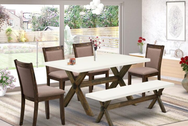 EAST WEST FURNITURE - X677MZ650-9 - 9 PIECE KITCHEN DINING TABLE SET
