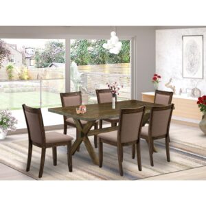 EAST WEST FURNITURE - X726MZ716-6 - 6 PIECE MID CENTURY DINING TABLE SET