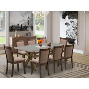 East West Furniture Rustic Dining Table Set