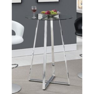 this contemporary bar table helps you entertain in style. Its compact size allows for a variety of placement options