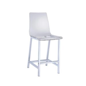 Liven up the aesthetic of a modern wet bar or recreation room. This magnificent bar stool has a striking appearance that's elegant and futuristic all at once. Its sleek