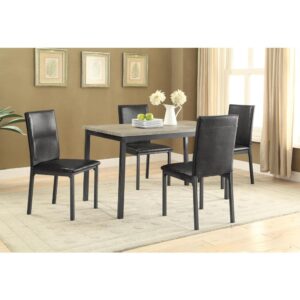 baked-on metal finish that gives it a sturdy yet stylish appeal. Perfect for lingering over a Sunday breakfast or hosting weekly rummy games. Seats up to four comfortably.