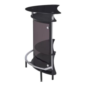 this contemporary bar unit lets you entertain in style. Its smooth