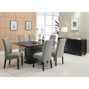 the overall look and feel are up to you. This everyday dining table is the consummate gathering place for you and your loved ones to enjoy great meals and good times. A matching server with cabinets and shelving for ample storage of extra dinnerware and silverware would be an excellent accoutrement.