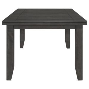 enhancing the plank style table top design. A perfect addition to a modern farmhouse kitchen