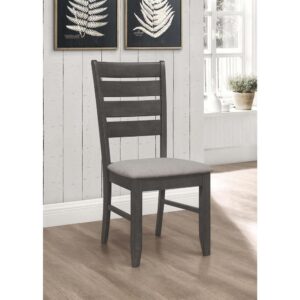 Add a timeless look to dining spaces with these ladder back side chairs. Elegant and simple
