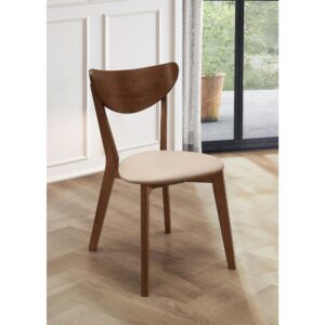 Kersey chair teams well with the retro table from the same collection. Angled legs for a no-nonsense approach. Yet