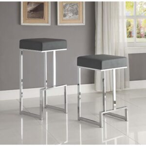 contemporary edge. This barstool is crafted with crisp