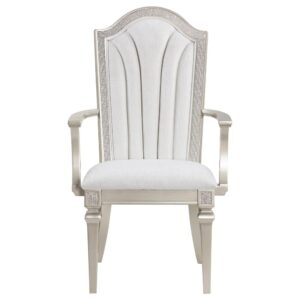 the set features glittering diamond trim tracing gently arched backs