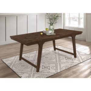 Gather your loved ones around our farmhouse and craftsman design dining table. Crafted from solid Asian hardwood