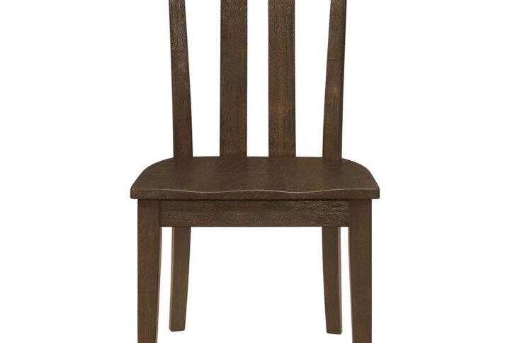 Experience the perfect blend of farmhouse and craftsman design with our slatted back dining side chair. Crafted from solid Asian hardwood