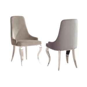 Immerse yourself in the epitome of elegance and comfort with our upholstered side chairs. These chairs exude luxury