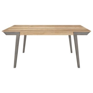 wooden dining table. This tasteful piece boasts a spacious