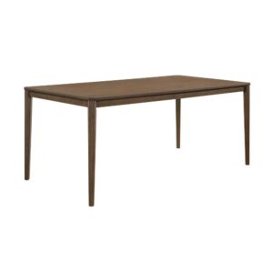 A sleek silhouette makes this wooden dining table a perfect choice for anyone who prefers a minimalist decor style. Slim