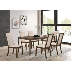 upholstered dining chair is crafted for comfort with a tall