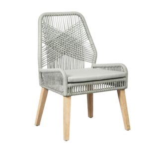 its sleek grey woven seat and seat back reflects an artful