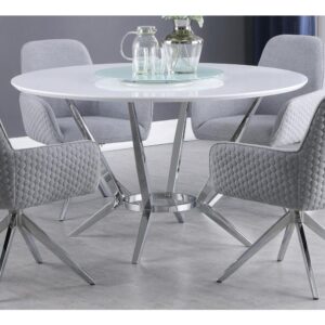 this contemporary dining table is as functional as it is stylish. Built of sturdy metal base