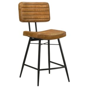 this stool offers ultimate comfort and stability. Each leather piece includes hand-dyed details