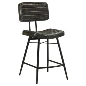 this stool offers ultimate comfort and stability. Each leather piece includes hand-dyed details