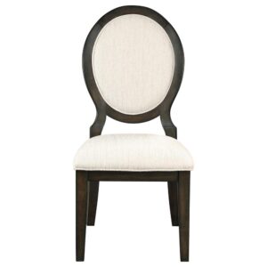 this stunning chair can be slid up to a table for a comfortable place to sit over a long dinner