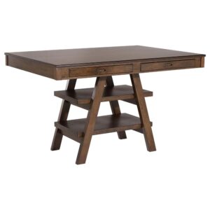 Entertain at this transitional counter height dining table