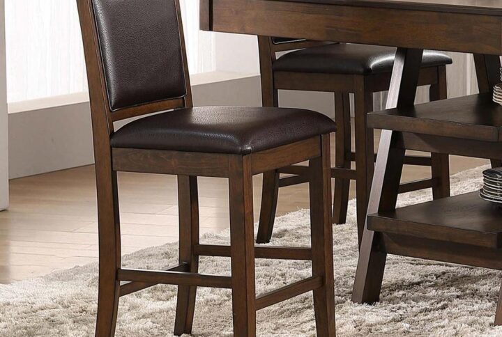 This transitional counter height chair lends itself to numerous styles and color palettes with its neutral