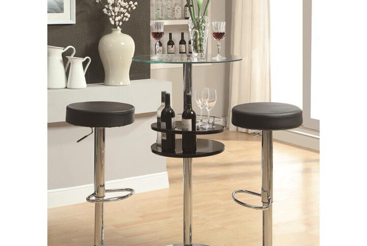 Featuring a built-in wine and stemware shelf