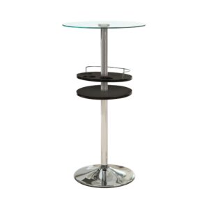 this contemporary bar table is perfect for compact spaces. Delivering modern style