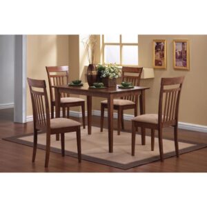 Gather your loved ones round to experience the luxurious comfort and elegant style of this five-piece dining set. This sleek
