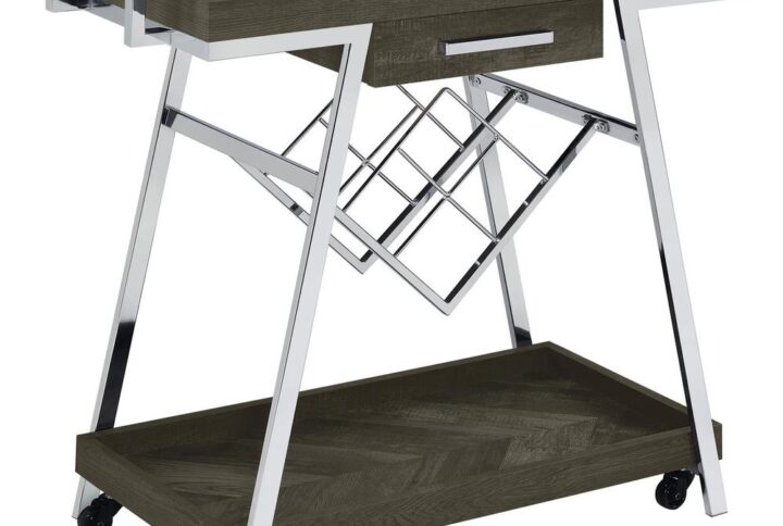 Social gatherings are a breeze with a modern bar cart offering convenience and portability. With a fresh updated design