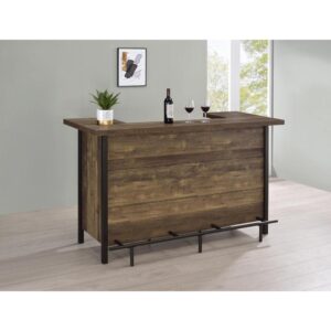 Create a home bar in your modern farmhouse home with this rustic bar unit. Perfect for entertaining