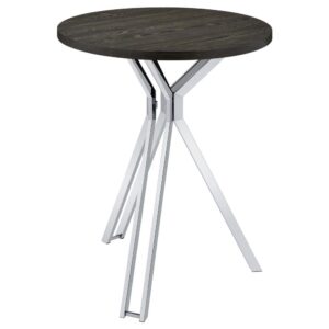 this beautiful modern bar table takes a masculine approach fit for game nights and beyond. Stand around with a drink in hand or coordinate with the bar stool of your choosing
