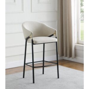 This pair of two stools offer a Hollywood regency look. With a tall and sleek design