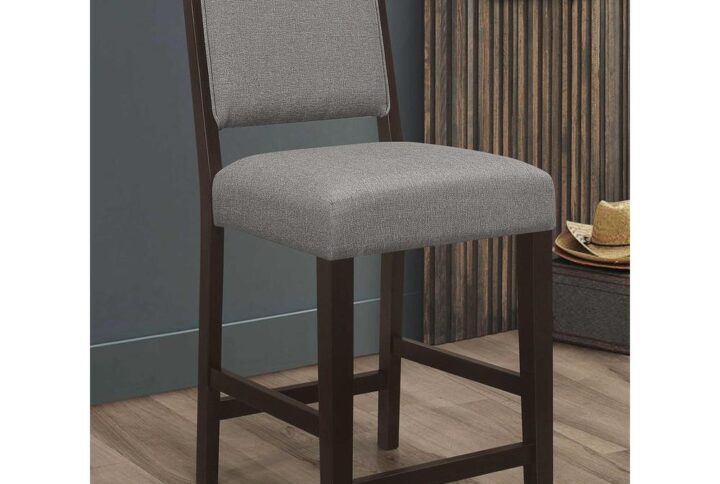 Clean lines and modern materials collide in this transitional stool. Designed with a sophisticated