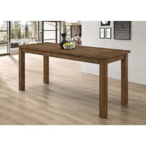 the table is an exceptional addition to casual or rustic decor. Post legs complement the clean