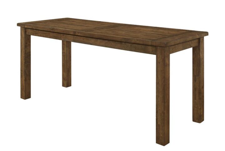 Create a neighborhood pub vibe in your dining space with this charming wood counter height dining table. Featuring a rectangular silhouette that comfortably seats four to six