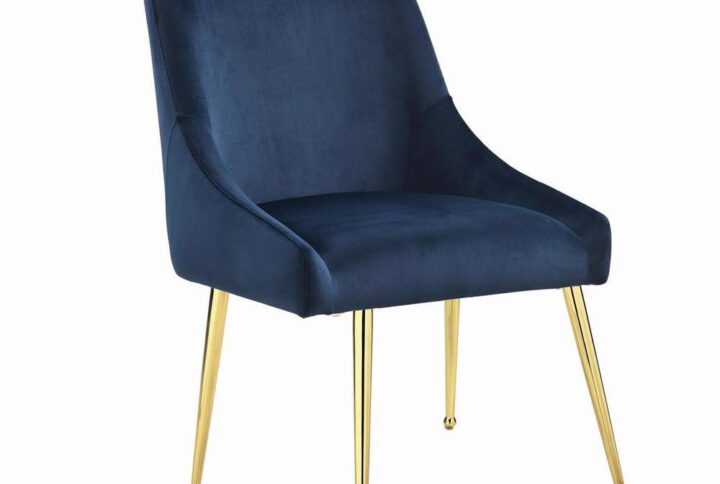 Cradle yourself in the embrace of opulence with this Italian style modern dining side chair