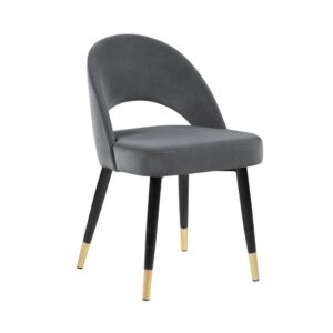 This set of two dining chairs features an elegant bucket style seat that lends a retro-inspired Mid Century modern look. Each chair offers long-lasting