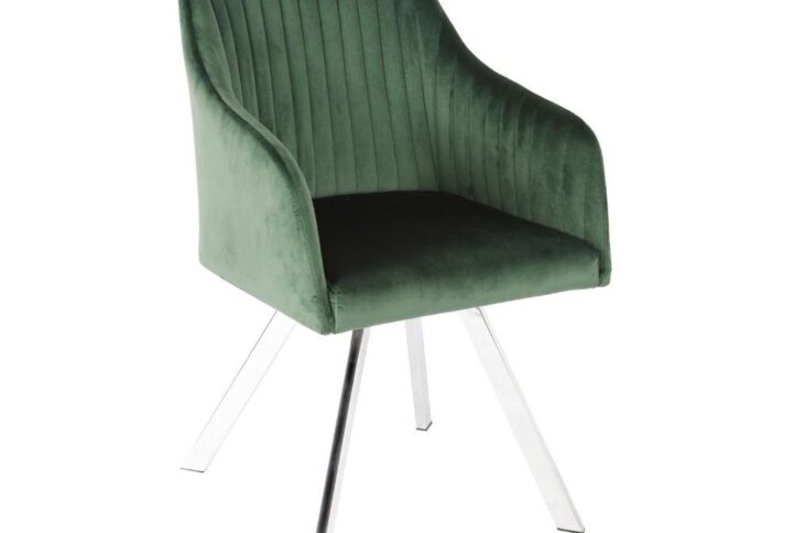 This contemporary style dining chair features a retro-inspired design with a bucket style seat. The supportive