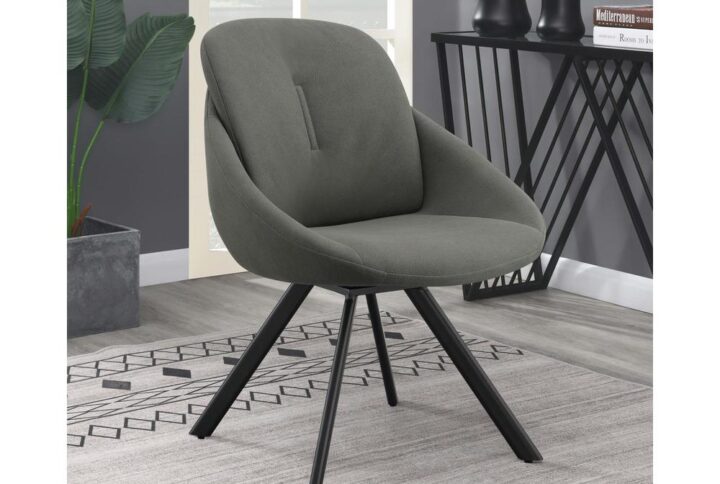 Playful lines and shapes tie together this contemporary dining chair. Perfect for casual