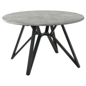 this dining table offers a raw