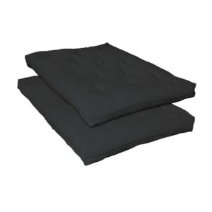 There are futon mattress pads and then there's this futon mattress pad. You'll sleep in comfort for years to come with this high-quality 2.8 density fiber foam that offers twice the longevity of regular polyurethane foam. Black pad features soft