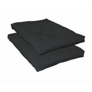 comfortably firm batting fashioned in a cloud-like quality cotton blend with innersprings that are quality constructed with hardened steel for impressive durability. Optional futon covers available in multiple covers to match your taste and decor.