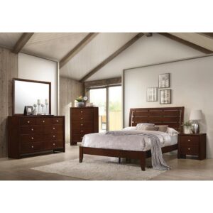 This 4-piece bedroom set from the Serenity collection provides a light